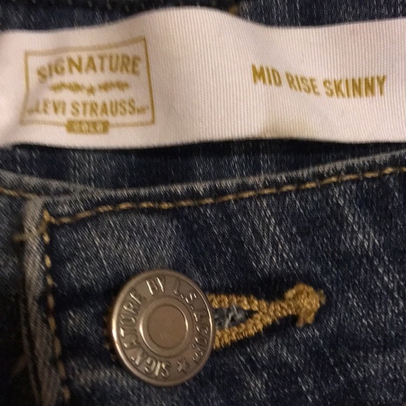 Levi Strauss signature gold women’s jeans mid rise skinny size 12 slim - Picture 2 of 6
